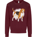 A Beagle Dog Kids Sweatshirt Jumper Maroon