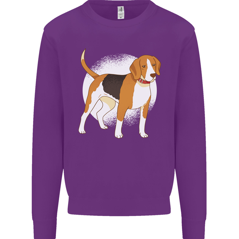 A Beagle Dog Kids Sweatshirt Jumper Purple