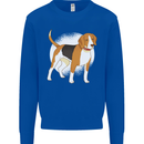 A Beagle Dog Kids Sweatshirt Jumper Royal Blue