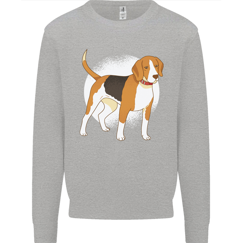 A Beagle Dog Kids Sweatshirt Jumper Sports Grey