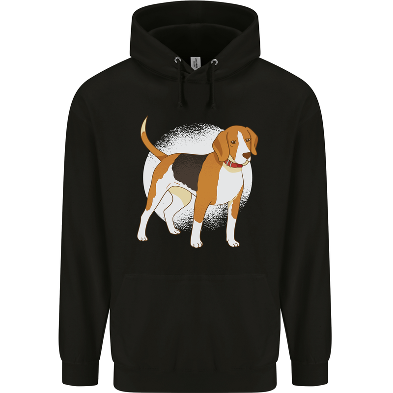 A Beagle Dog Mens 80% Cotton Hoodie Black