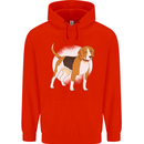 A Beagle Dog Mens 80% Cotton Hoodie Bright Red