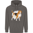 A Beagle Dog Mens 80% Cotton Hoodie Charcoal