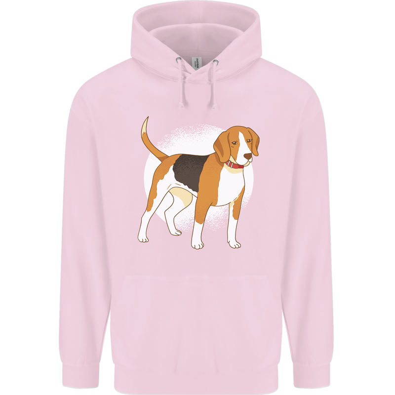 A Beagle Dog Mens 80% Cotton Hoodie Light Pink