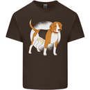 A Beagle Dog Mens Cotton T-Shirt Tee Top Dark Chocolate