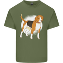 A Beagle Dog Mens Cotton T-Shirt Tee Top Military Green