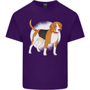 A Beagle Dog Mens Cotton T-Shirt Tee Top Purple
