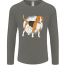 A Beagle Dog Mens Long Sleeve T-Shirt Charcoal