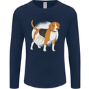 A Beagle Dog Mens Long Sleeve T-Shirt Navy Blue