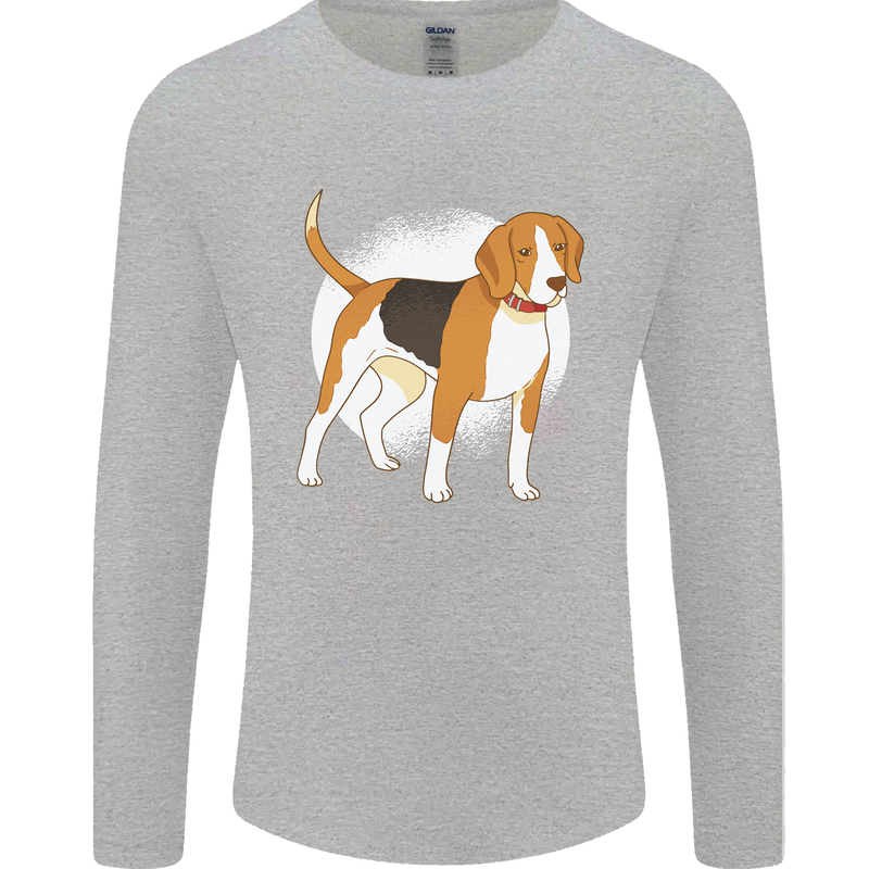 A Beagle Dog Mens Long Sleeve T-Shirt Sports Grey