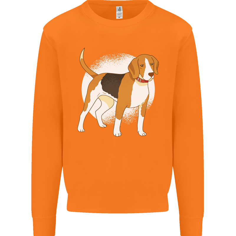 A Beagle Dog Mens Sweatshirt Jumper Orange