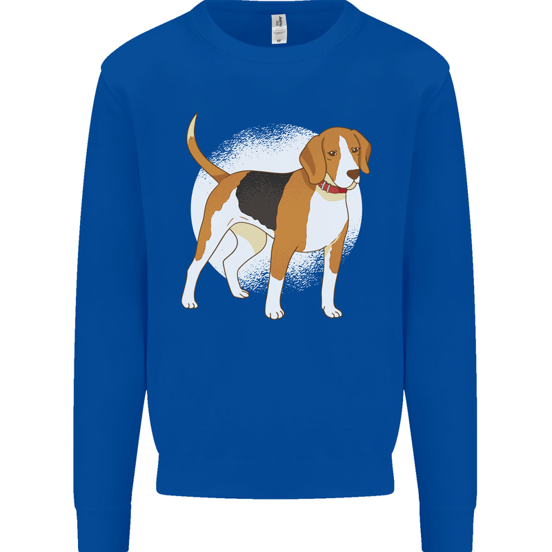 A Beagle Dog Mens Sweatshirt Jumper Royal Blue