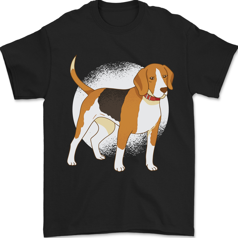 A Beagle Dog Mens T-Shirt 100% Cotton Black