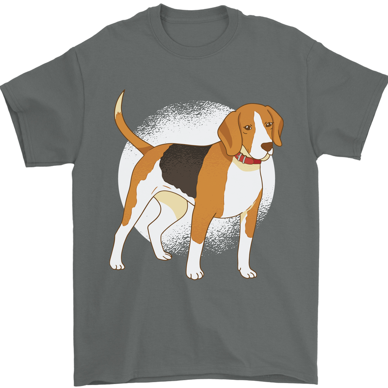 A Beagle Dog Mens T-Shirt 100% Cotton Charcoal