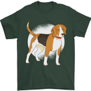 A Beagle Dog Mens T-Shirt 100% Cotton Forest Green