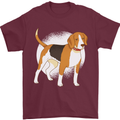 A Beagle Dog Mens T-Shirt 100% Cotton Maroon