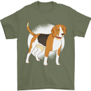 A Beagle Dog Mens T-Shirt 100% Cotton Military Green