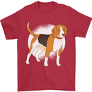 A Beagle Dog Mens T-Shirt 100% Cotton Red