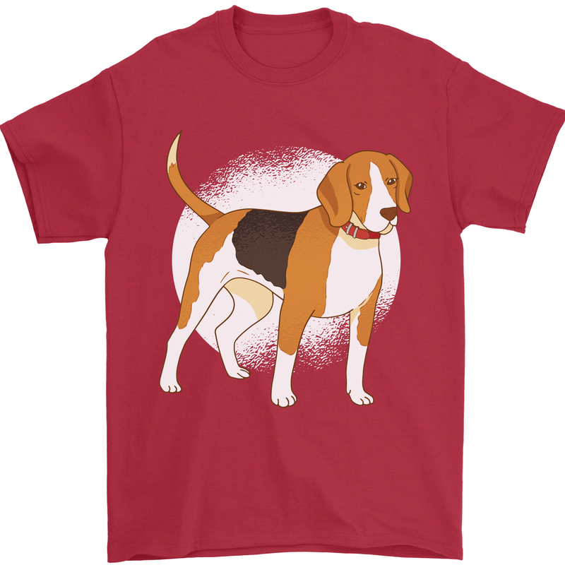 A Beagle Dog Mens T-Shirt 100% Cotton Red