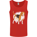 A Beagle Dog Mens Vest Tank Top Red
