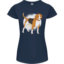 A Beagle Dog Womens Petite Cut T-Shirt Navy Blue