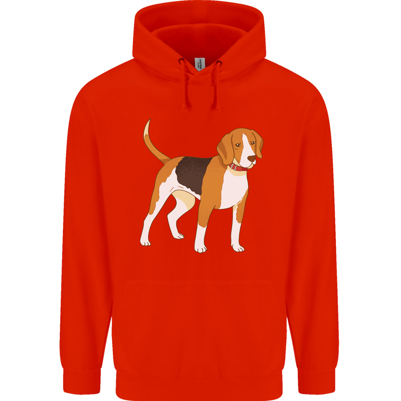 A Beagle Small Scent Hound Dog Childrens Kids Hoodie Bright Red