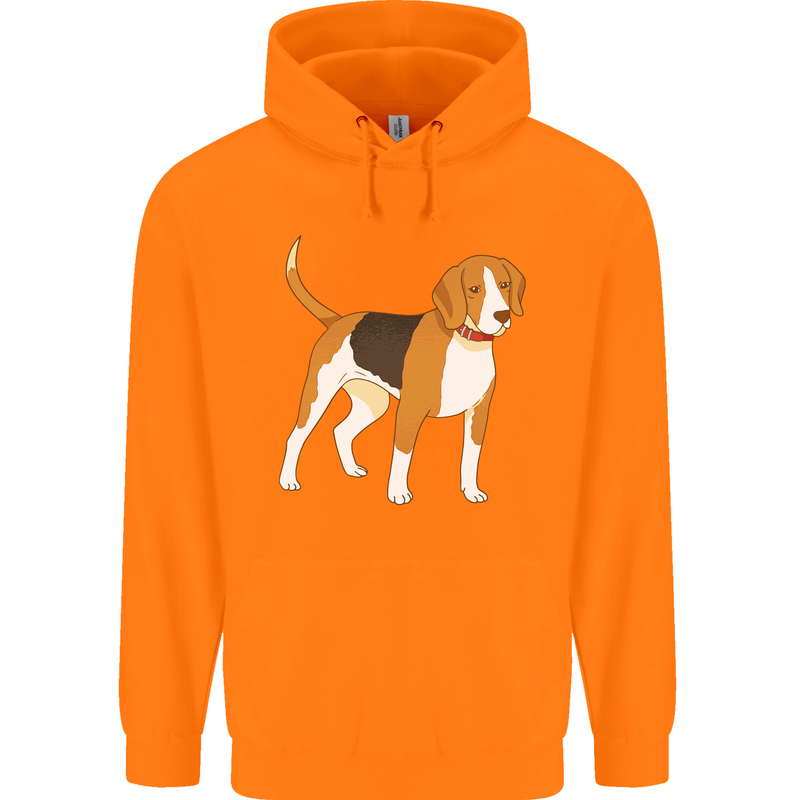 A Beagle Small Scent Hound Dog Childrens Kids Hoodie Orange
