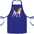 A Beagle Small Scent Hound Dog Cotton Apron 100% Organic Royal Blue