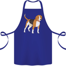 A Beagle Small Scent Hound Dog Cotton Apron 100% Organic Royal Blue