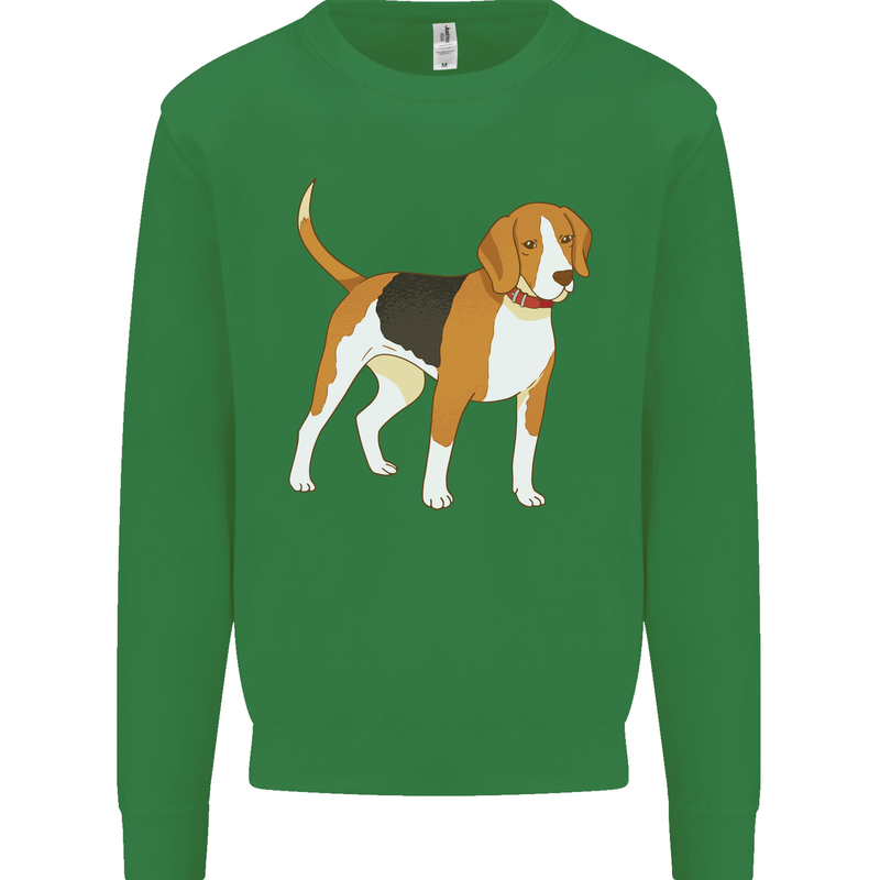 A Beagle Small Scent Hound Dog Kids Sweatshirt Jumper Irish Green