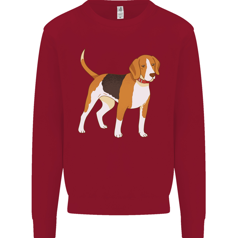 A Beagle Small Scent Hound Dog Kids Sweatshirt Jumper Red