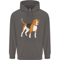 A Beagle Small Scent Hound Dog Mens 80% Cotton Hoodie Charcoal