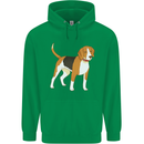 A Beagle Small Scent Hound Dog Mens 80% Cotton Hoodie Irish Green