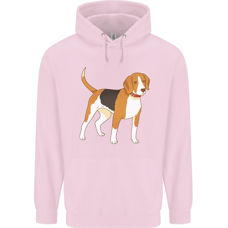 A Beagle Small Scent Hound Dog Mens 80% Cotton Hoodie Light Pink