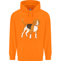 A Beagle Small Scent Hound Dog Mens 80% Cotton Hoodie Orange