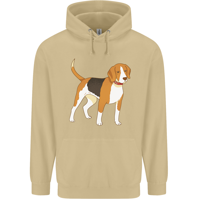 A Beagle Small Scent Hound Dog Mens 80% Cotton Hoodie Sand