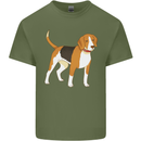 A Beagle Small Scent Hound Dog Mens Cotton T-Shirt Tee Top Military Green