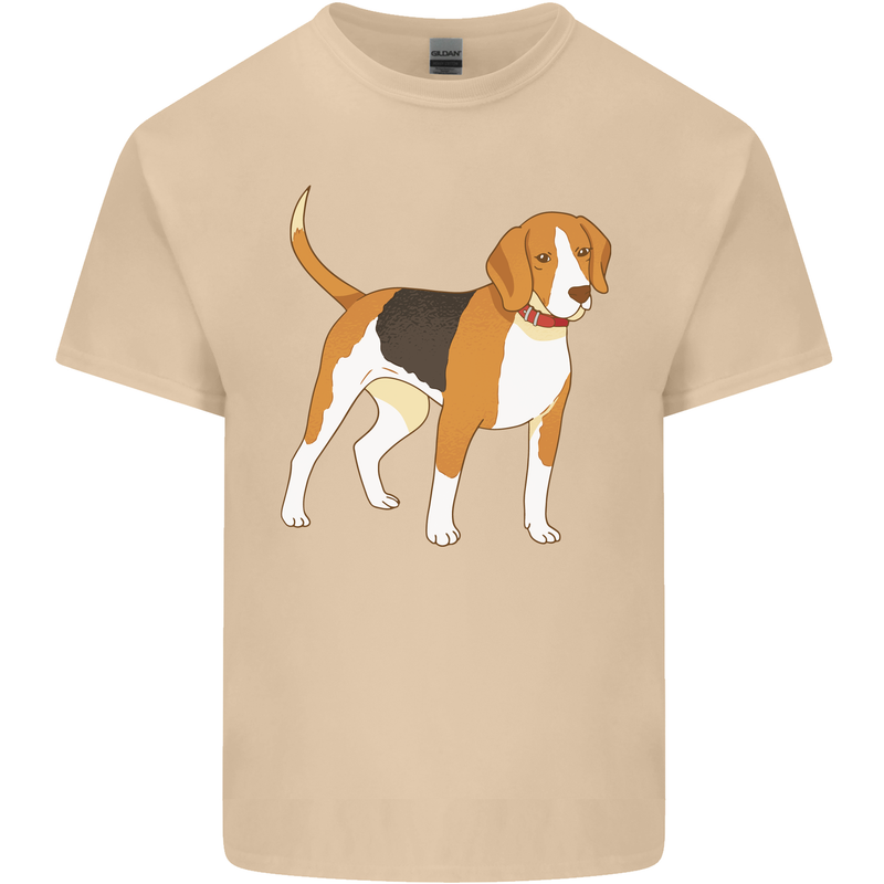 A Beagle Small Scent Hound Dog Mens Cotton T-Shirt Tee Top Sand