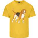 A Beagle Small Scent Hound Dog Mens Cotton T-Shirt Tee Top Yellow