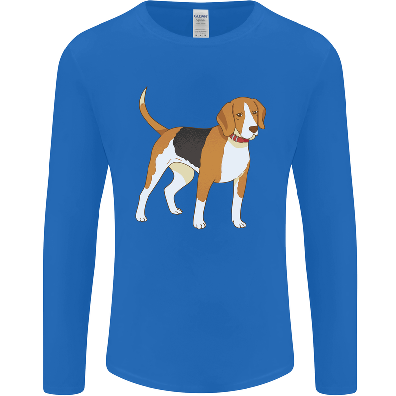 A Beagle Small Scent Hound Dog Mens Long Sleeve T-Shirt Royal Blue