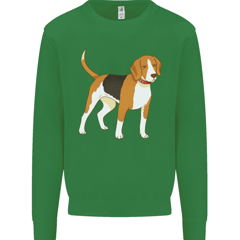 A Beagle Small Scent Hound Dog Mens Sweatshirt Jumper Irish Green