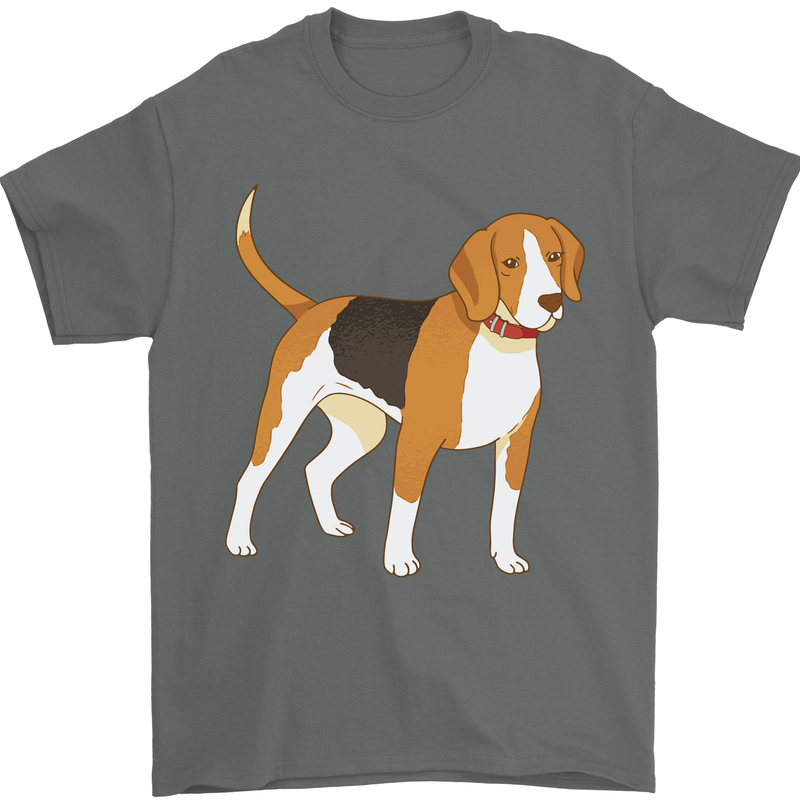 A Beagle Small Scent Hound Dog Mens T-Shirt 100% Cotton Charcoal