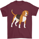 A Beagle Small Scent Hound Dog Mens T-Shirt 100% Cotton Maroon