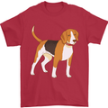 A Beagle Small Scent Hound Dog Mens T-Shirt 100% Cotton Red