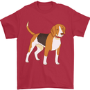 A Beagle Small Scent Hound Dog Mens T-Shirt 100% Cotton Red