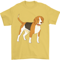 A Beagle Small Scent Hound Dog Mens T-Shirt 100% Cotton Yellow