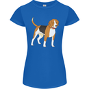 A Beagle Small Scent Hound Dog Womens Petite Cut T-Shirt Royal Blue