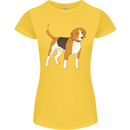 A Beagle Small Scent Hound Dog Womens Petite Cut T-Shirt Yellow