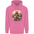 A Bear Playing a Ukulele Acoustic Guitar Mens 80% Cotton Hoodie Azelea