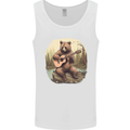 A Bear Playing a Ukulele Acoustic Guitar Mens Vest Tank Top White